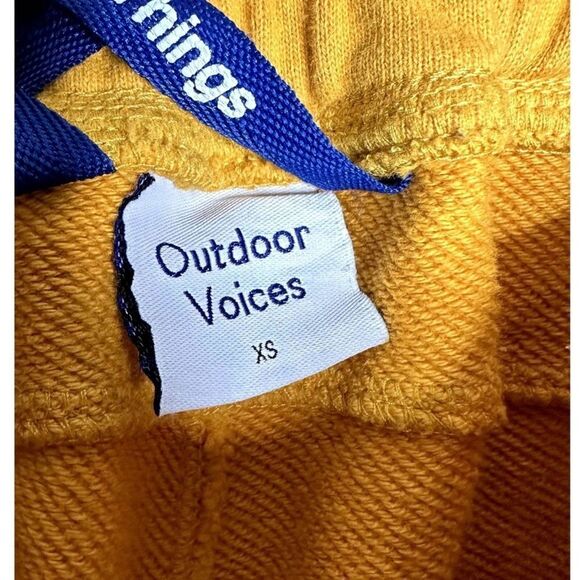 Outdoor Voices Women’s Hikers Club Sweatpants Jogger Size XS Yellow Happy Smiley - Picture 5 of 6